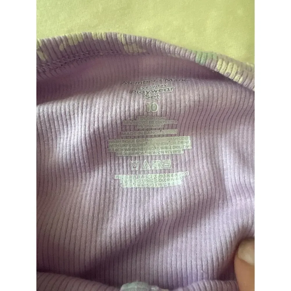 NWT Member's Mark 2 Piece Girls Playwear Set 10 k4